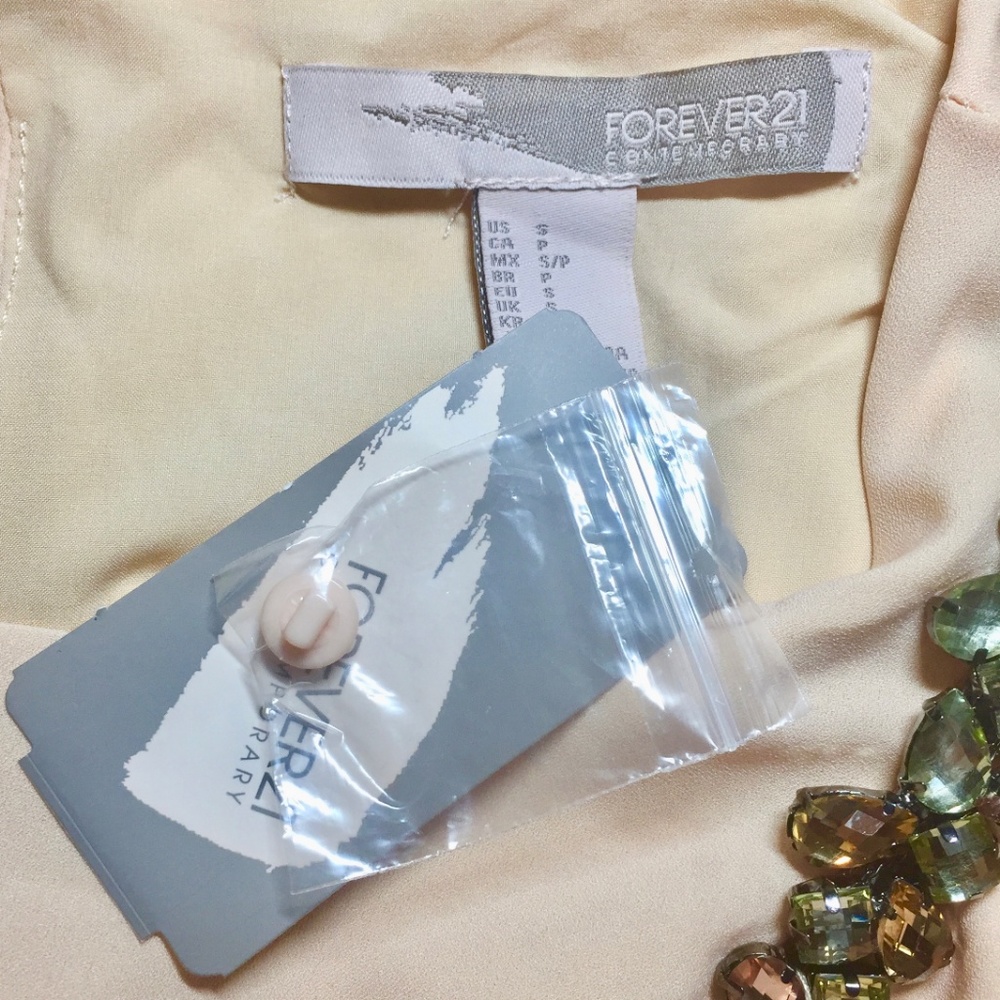 NWT Forever 21 Cap Sleeve Cocktail Shift Dress - Picture 3 of 3